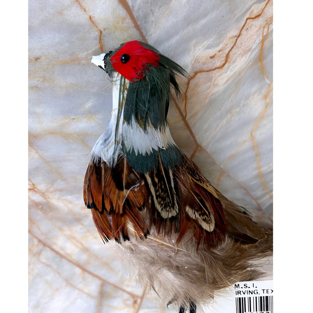 MSI Realistic Feathered Pheasant Bird Figurine Rustic Lodge Decor 10417